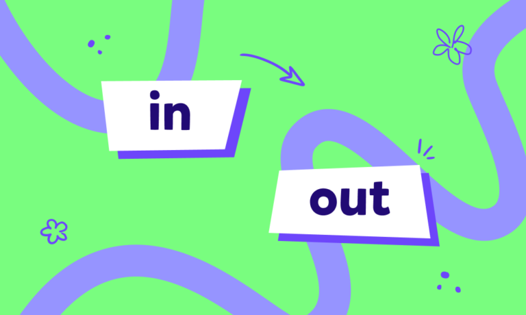 ما هو معنى “in” و “out” في اللغة الإنجليزية، وما هي الأفعال المركبة التي تُستخدم معهما؟ شرح الموضوع واختبار!