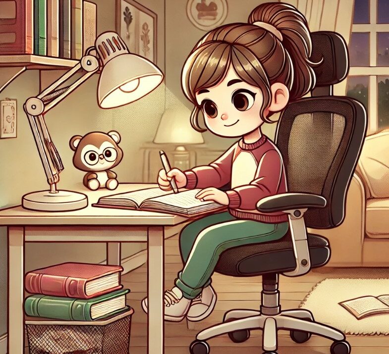 طفلة تدرس