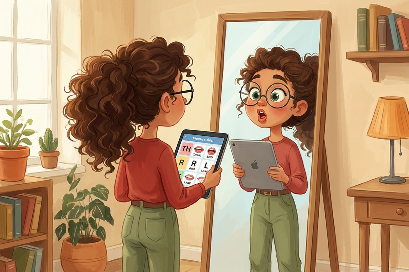 تدريب على نطق الإنجليزية أمام المرآة