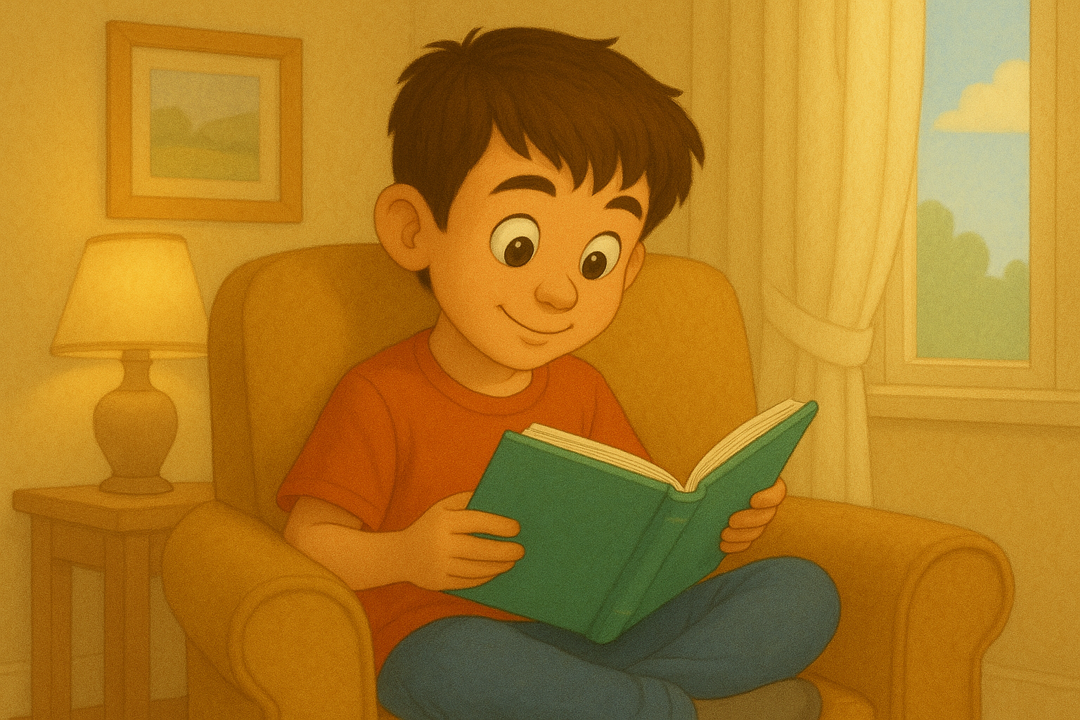 طفلة تقرأ كتاباً