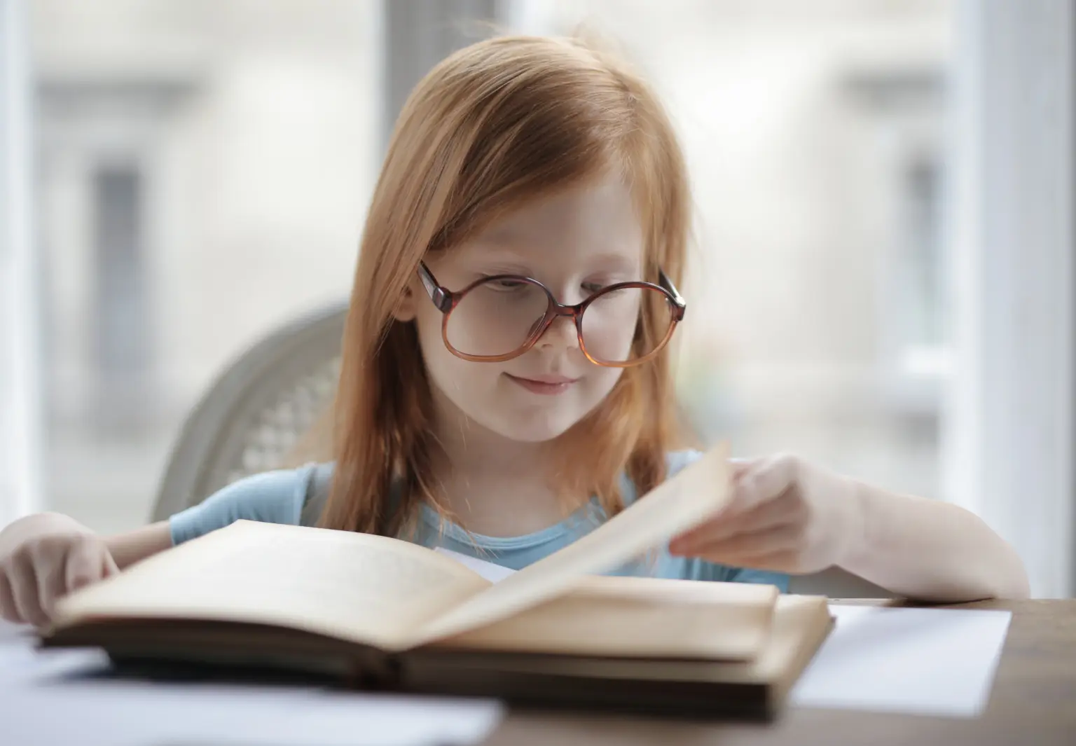 Girl reading a book