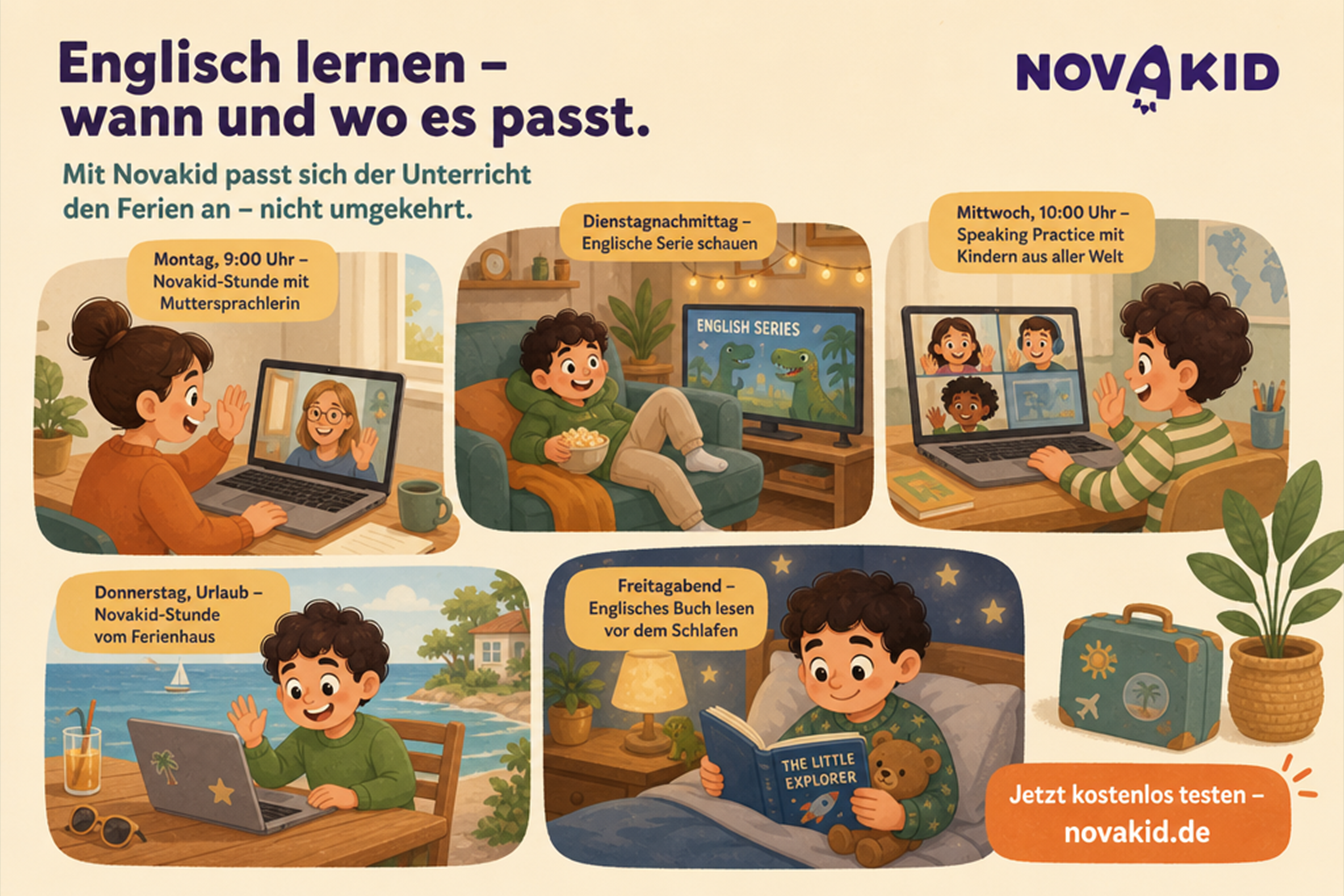 Englisch-Ferienkurs für Kinder mit Novakid