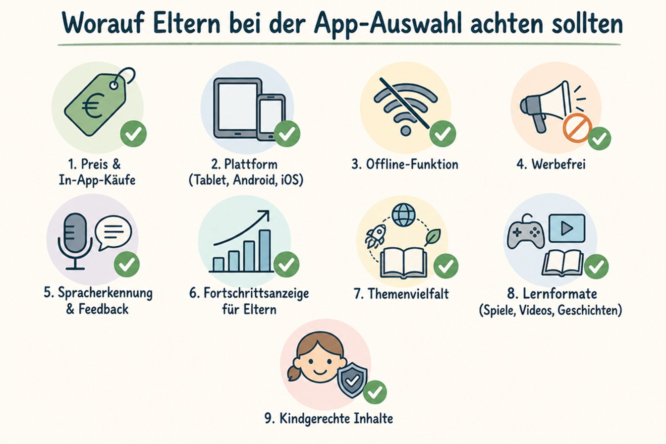 Englisch-App für Kinder- Worauf Eltern achten sollten