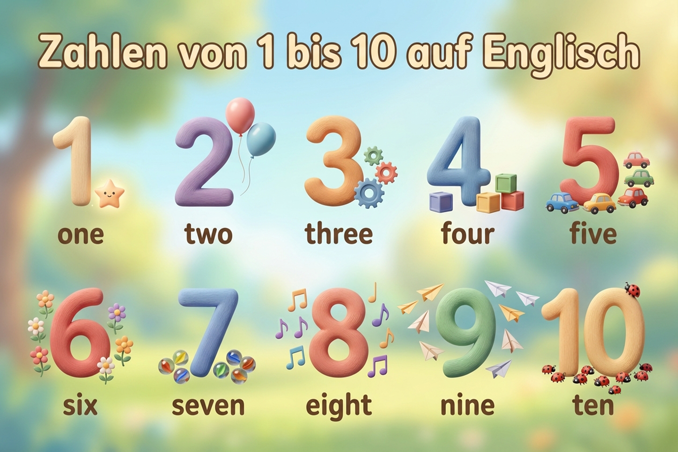 Die Zahlen von 1 bis 10 auf Englisch
