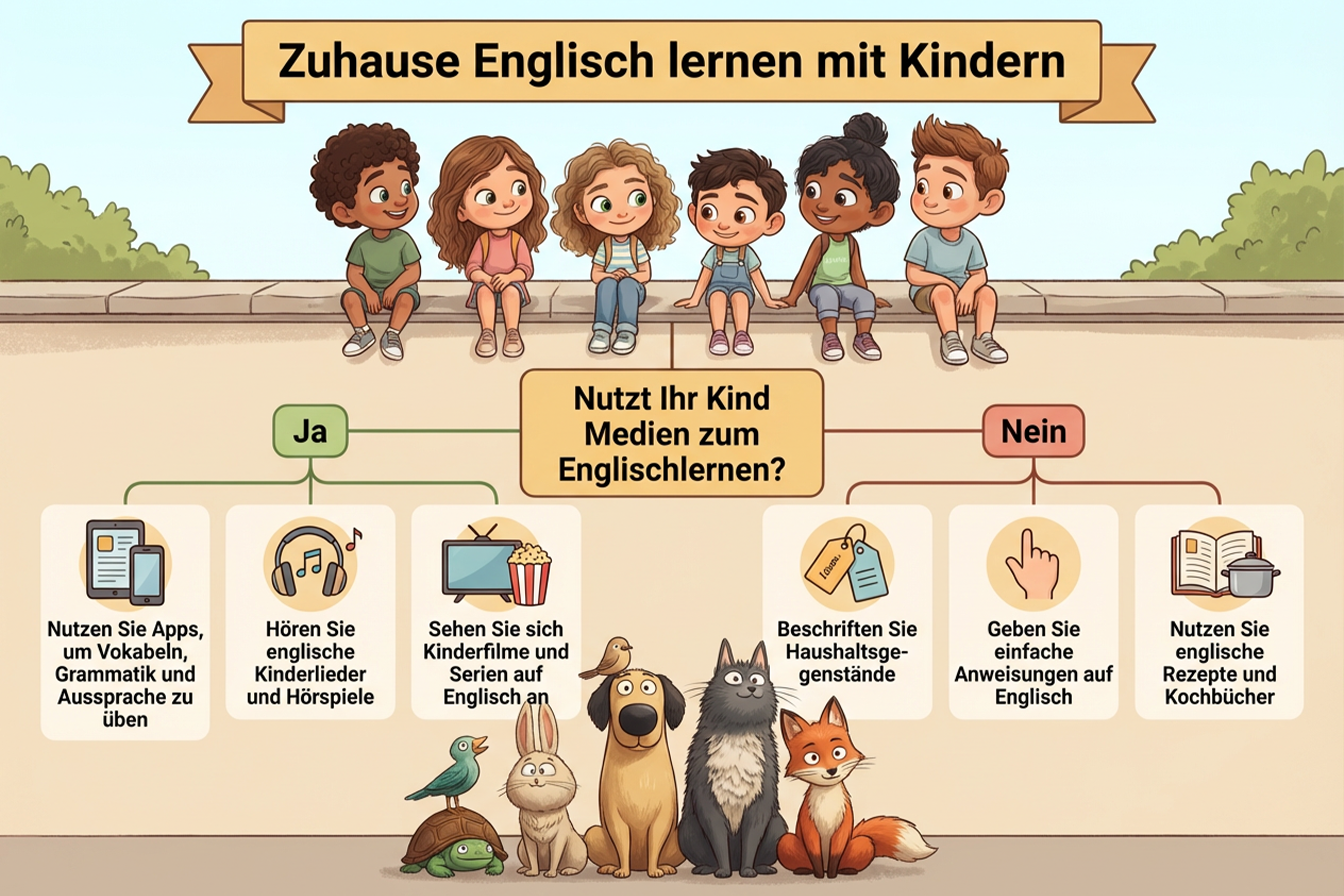 zuhause Englisch lernen mit Kindern