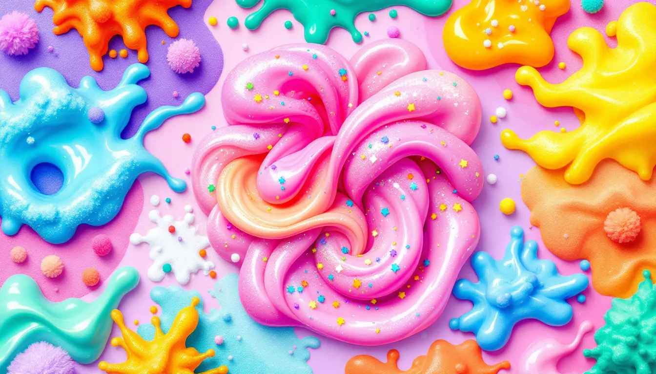 Slime de colores vibrantes