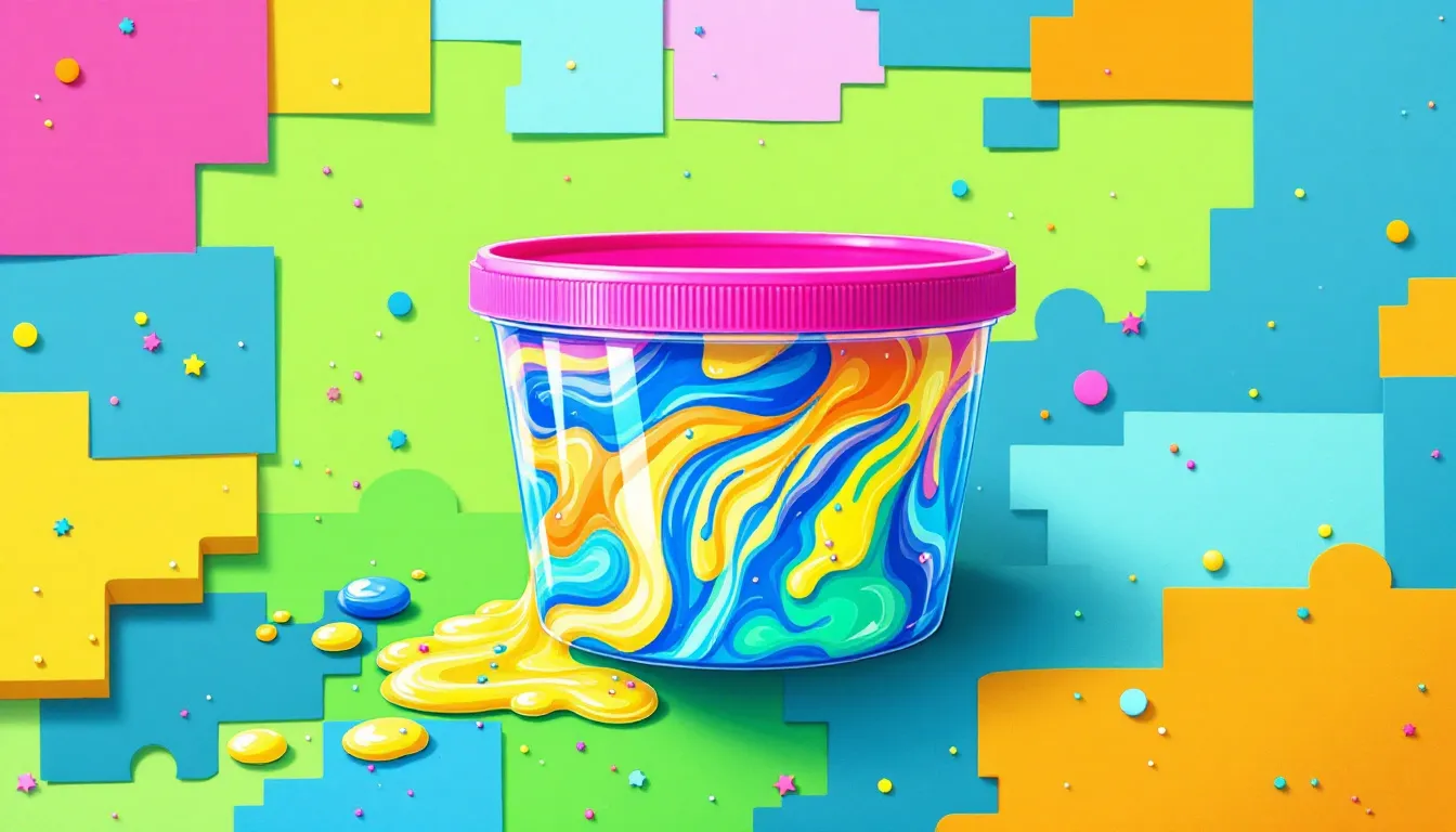 Un bote con slime