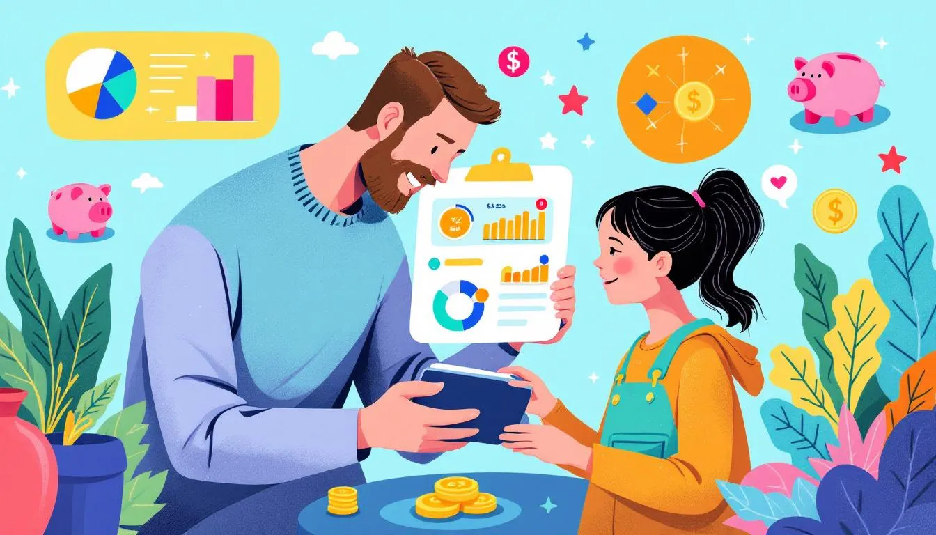 Padres involucrándose en la educación financiera de sus hijos