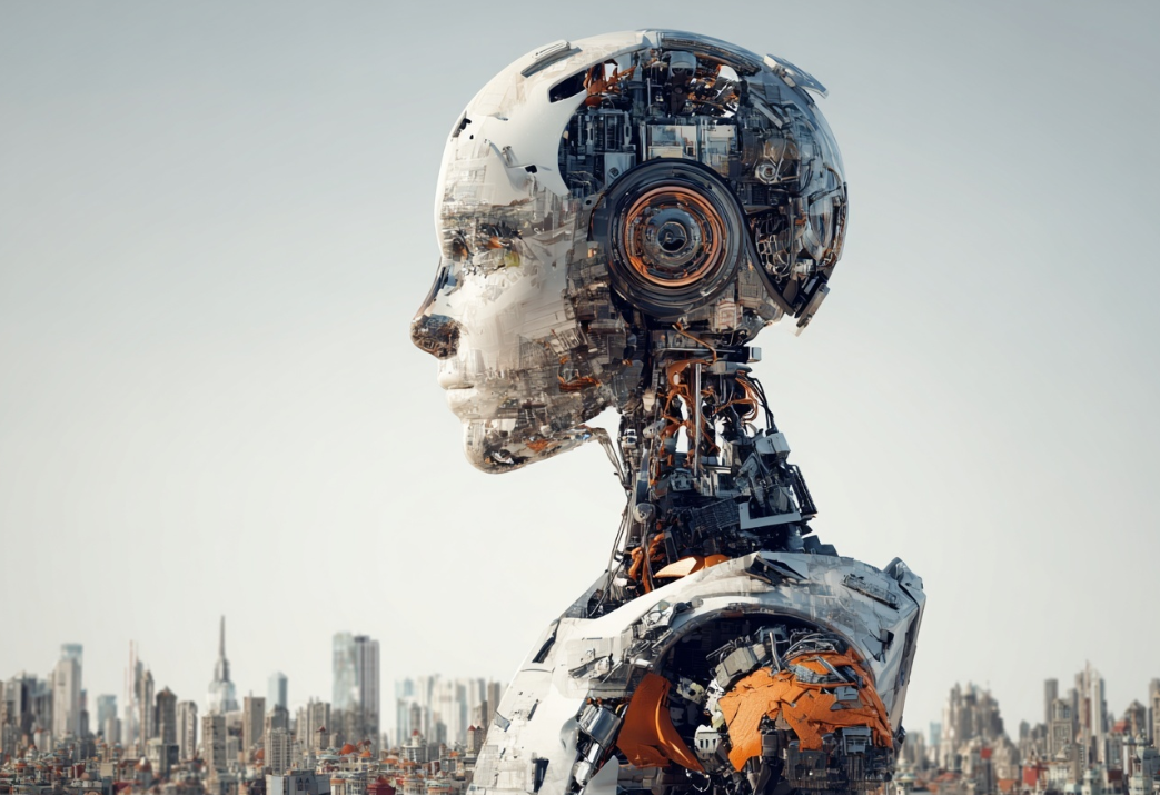 Una imagen de un robot de perfil