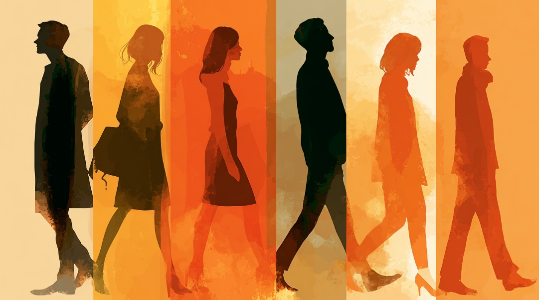 Ilustración con figuras de personas