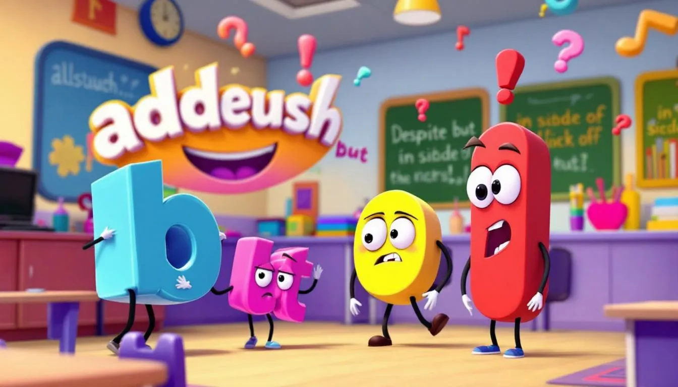 Letras animadas en un aula