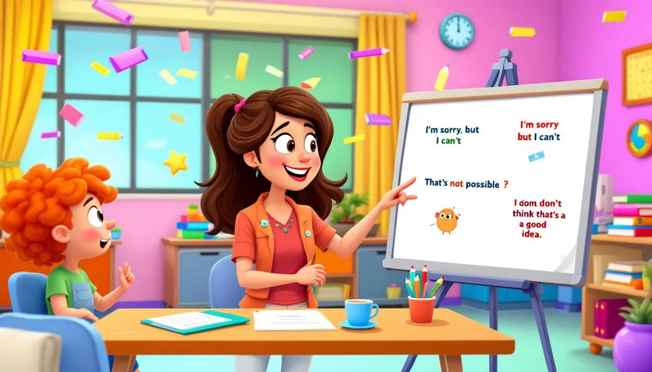 Formas formales de negar en inglés, mostrando ejemplos de frases