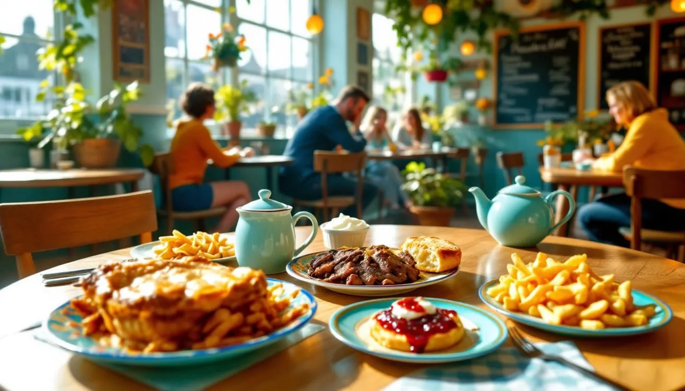 Platos típicos ingleses sobre una mesa