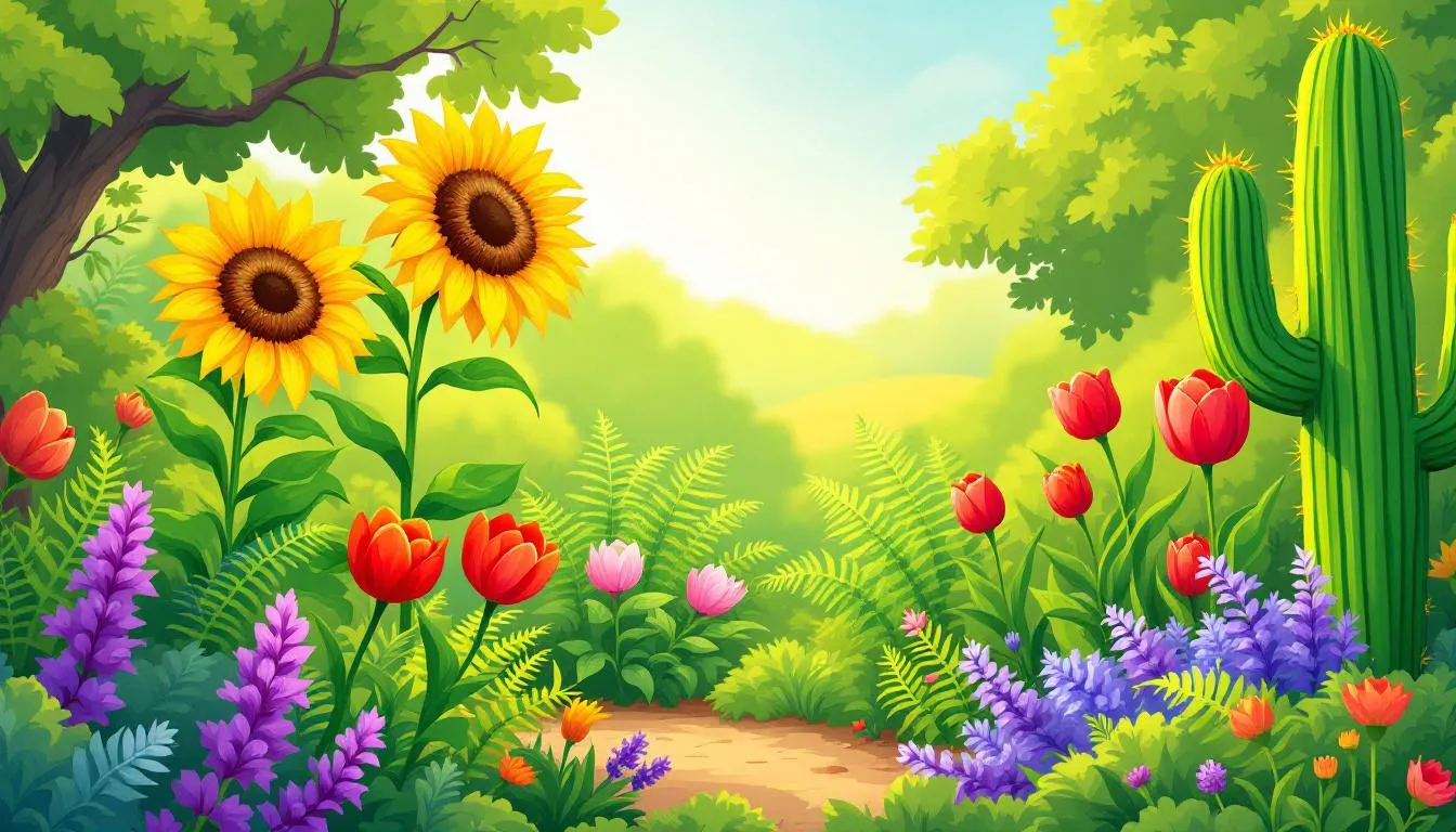 Una imagen que reflejan nombres de plantas en inglés