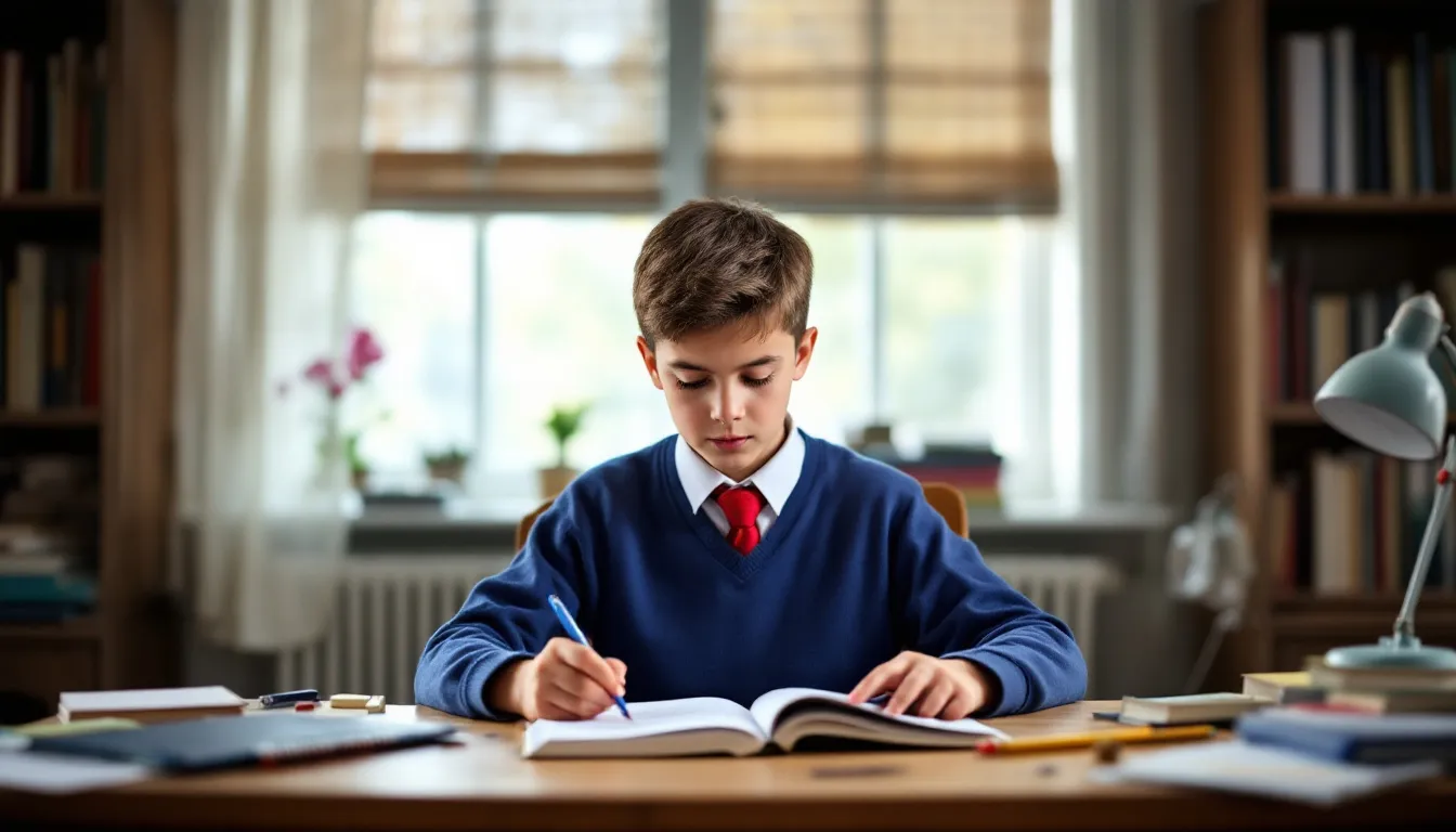 Un niño estudiando la diferencia entre during, since y for