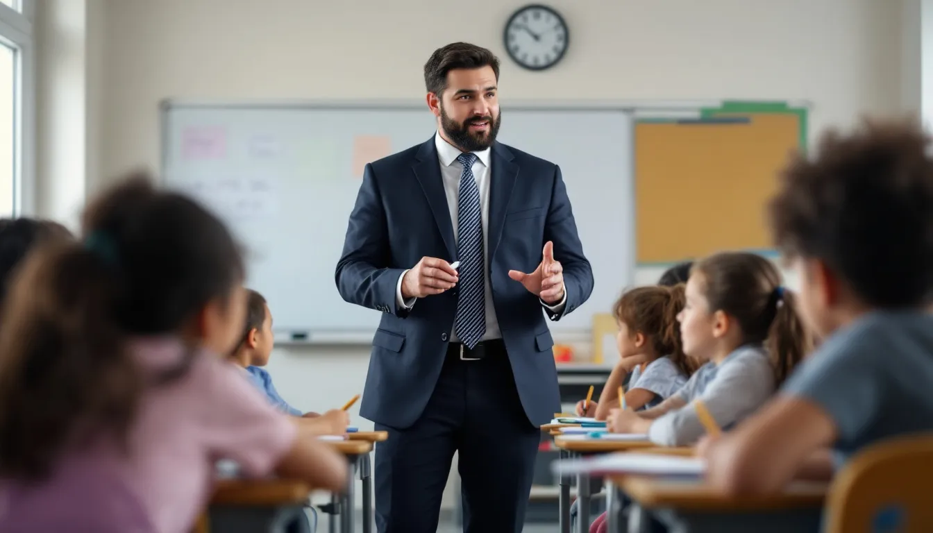 Un profesor explicando el futuro perfecto en inglés. Pone de ejemplo la siguiente frase para que lo entiendan sus alumnos: