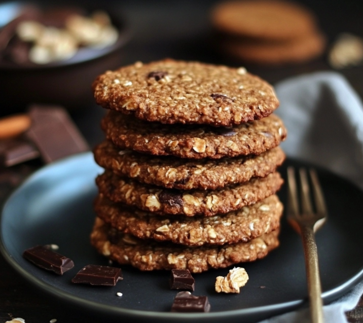 Galletas de avena y chocolate.