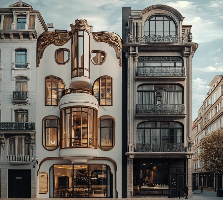 Dos edificios al lado el uno del otro