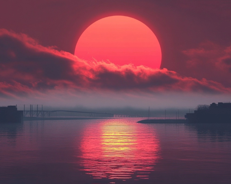 Una imagen del sol saliendo por el mar