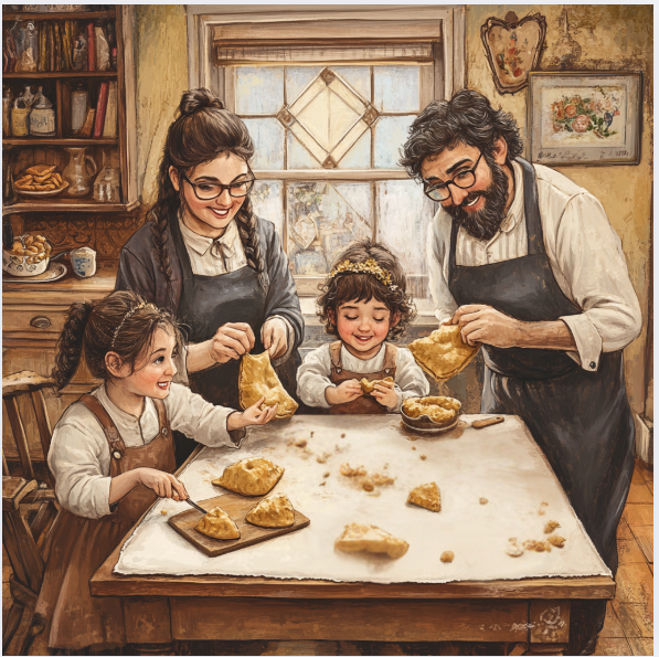 הכנת אוזני המן יחד