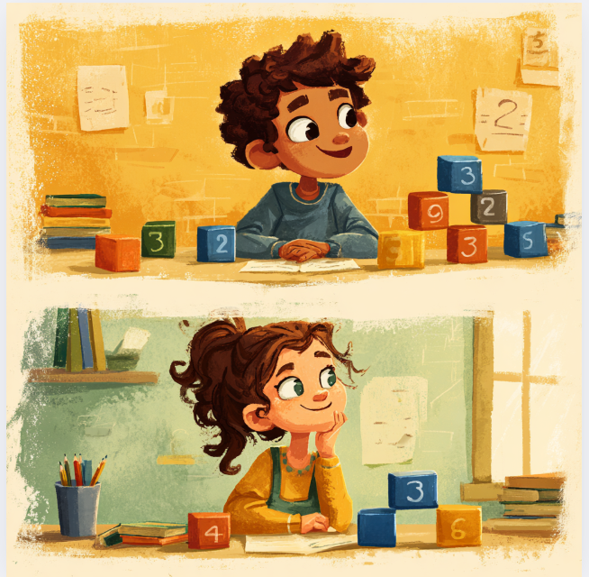 חשבון בכיתה ב' - המחשה ויזואלית