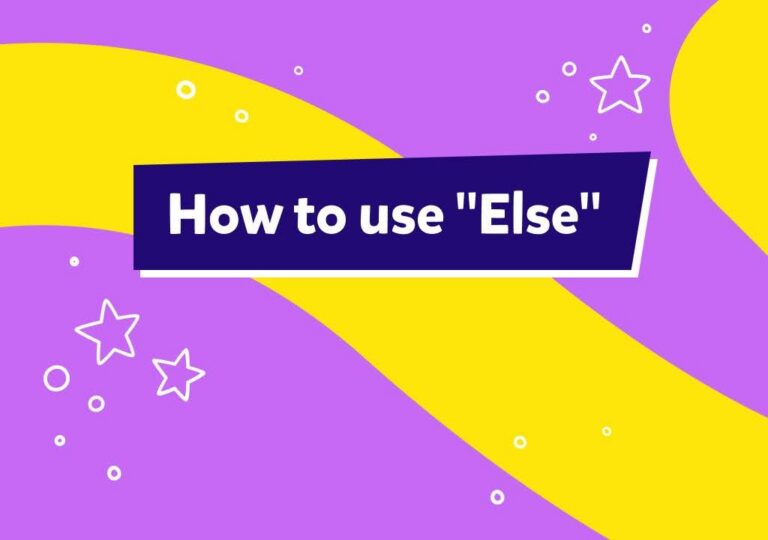 שימוש ב-Else | איך אומרים מישהו אחר באנגלית?