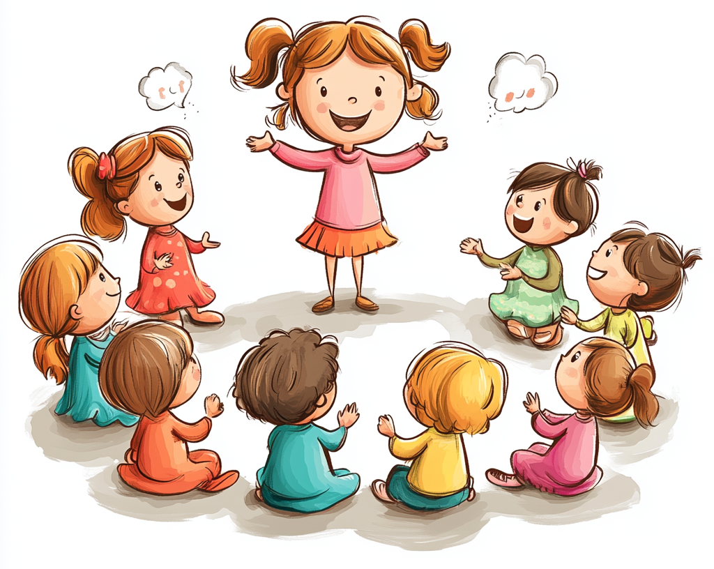 Gruppo di bambini che gioca in casa