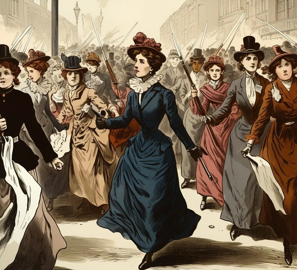 Marcia delle suffragette per l'8 marzo