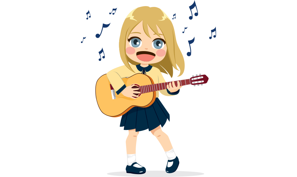 bambina suona chitarra