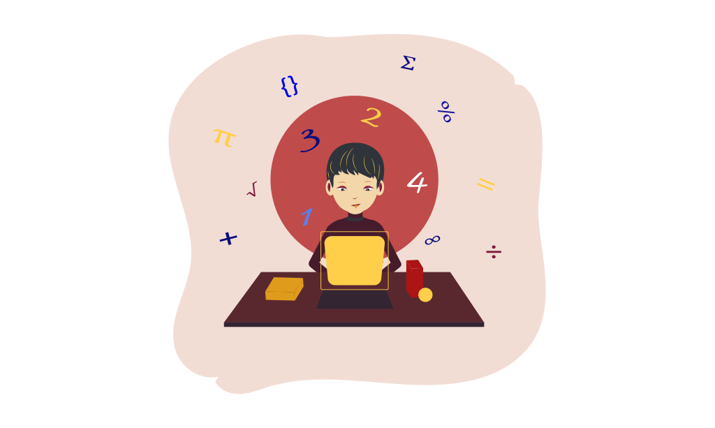 bambino studia matematica