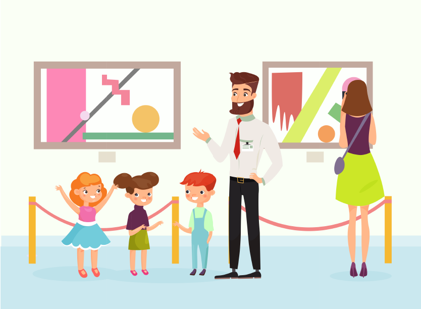 famiglia-bambini-mostra