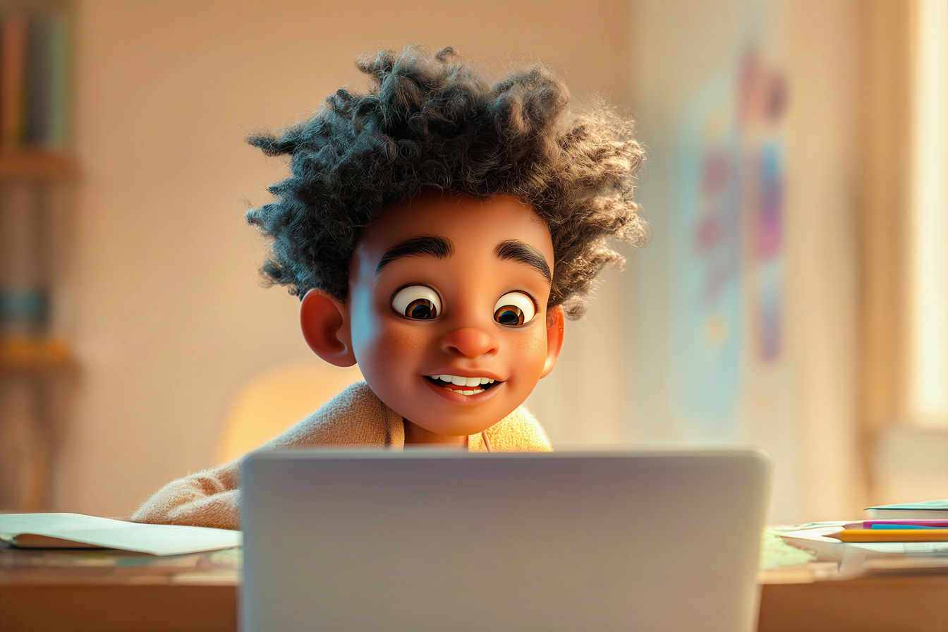bambino al computer