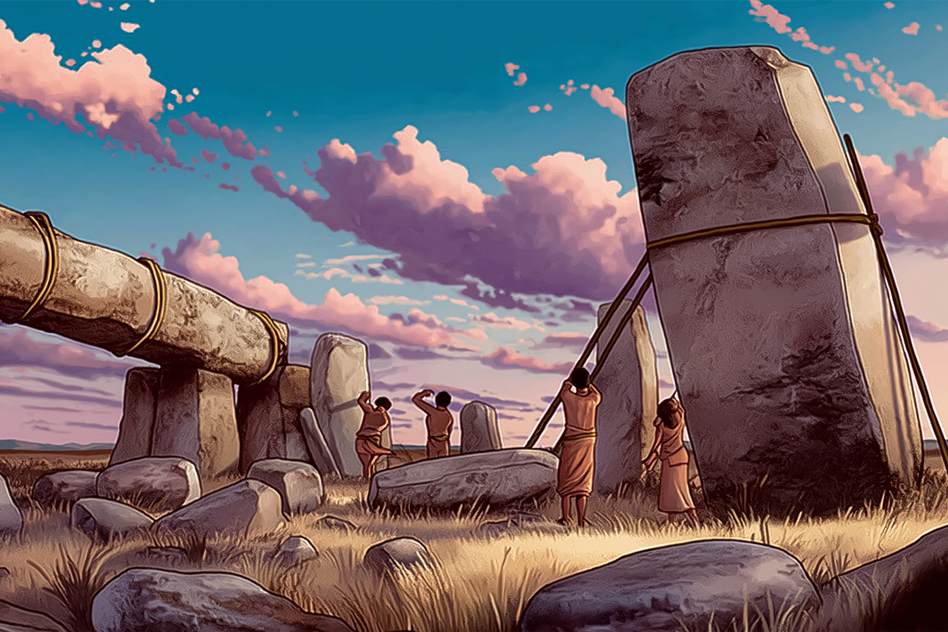 Come è stato costruito Stonehenge: Gli antichi costruttori trasportano grandi massi appoggiati su rulli