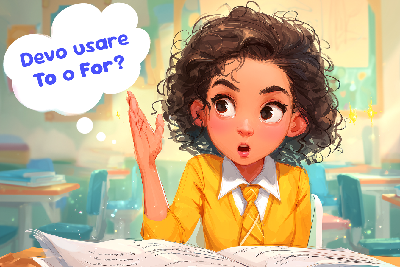 Classe di inglese: una ragazza chiede alla sua insegnante: Devo usare To o For?