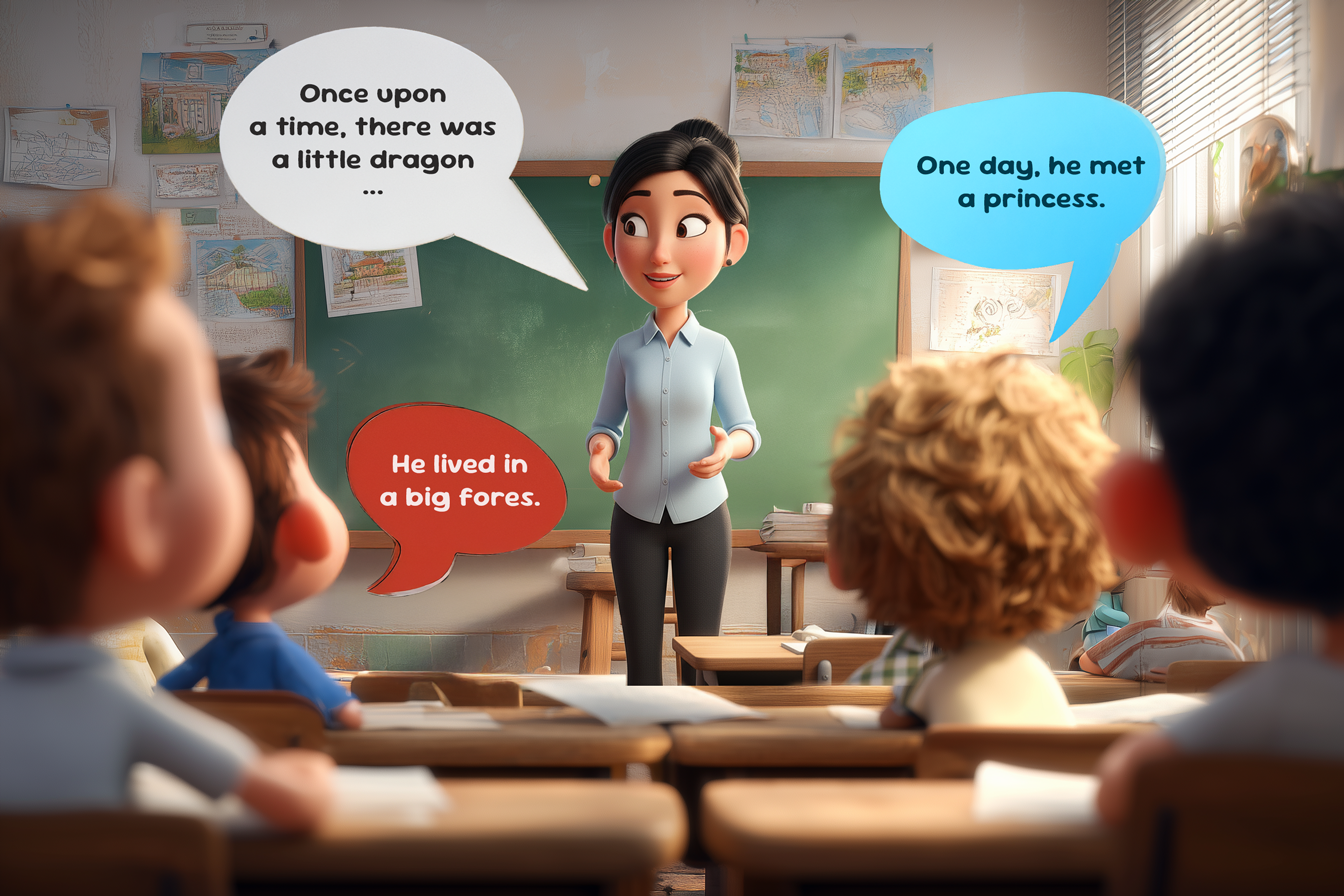 英語で物語をつくる練習