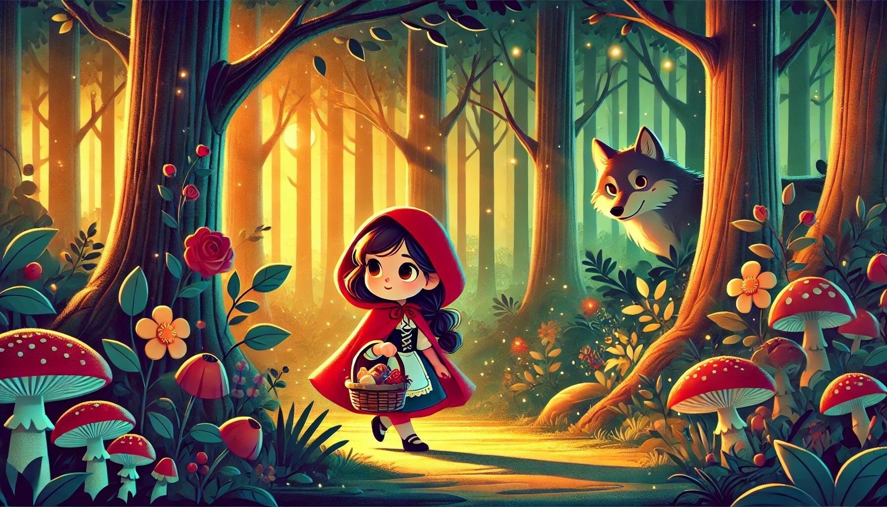 Czerwony kapturek - ilustracja