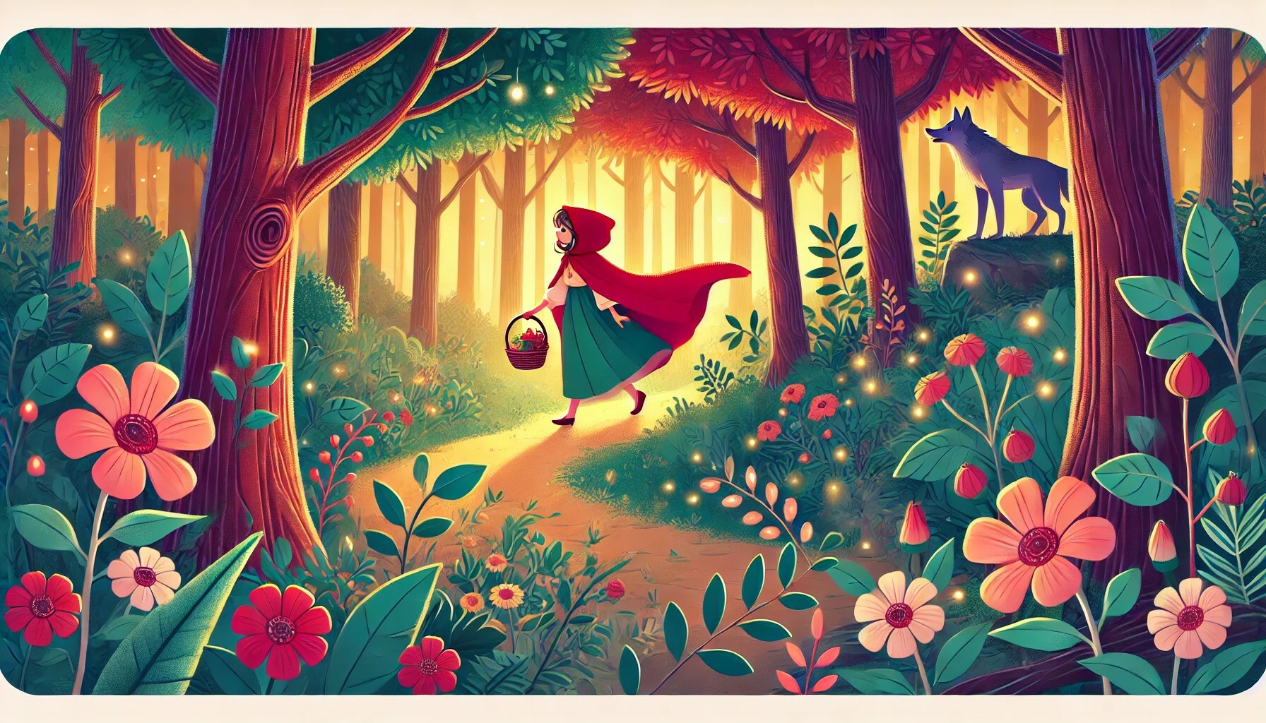 Czerwony kapturek - ilustracja