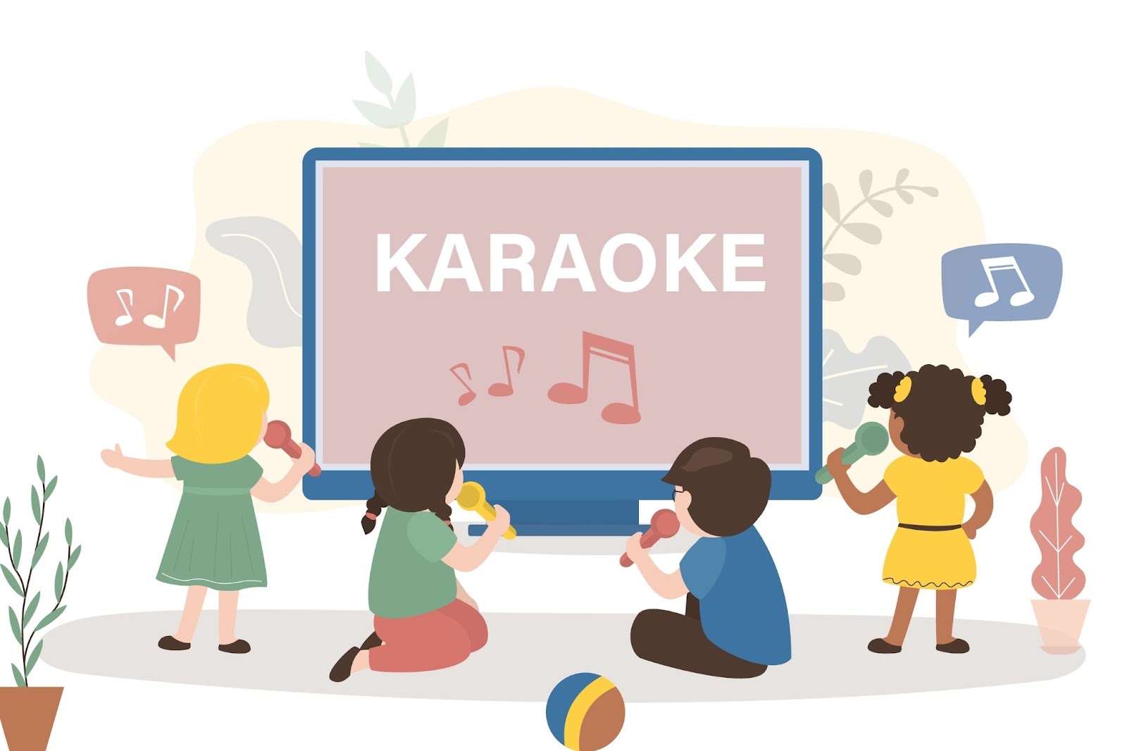 dzieci śpiewają karaoke
