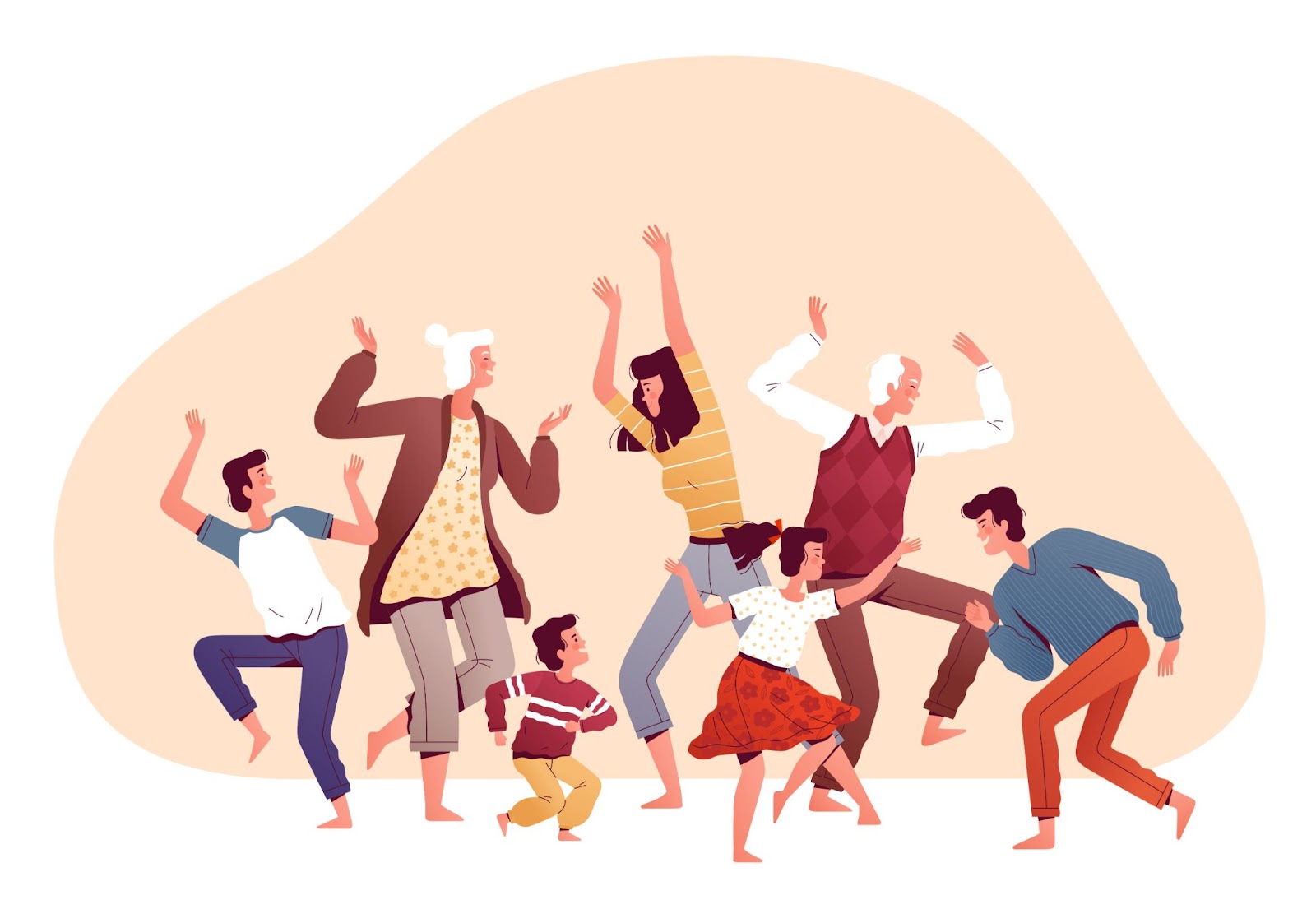 zabawy dla dużych rodzin - ilustrcja