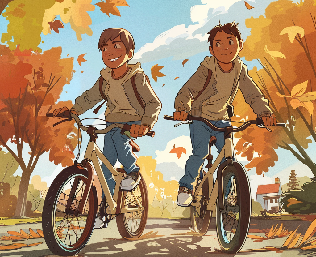Doi prieteni cu bicicletele