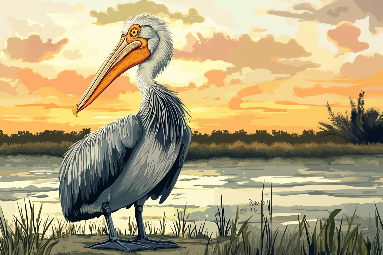 Pelican în Delta Dunării