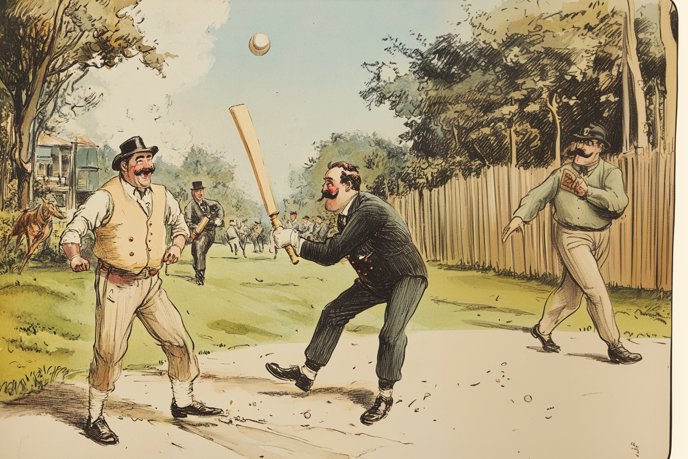 Un joc de cricket la 1900
