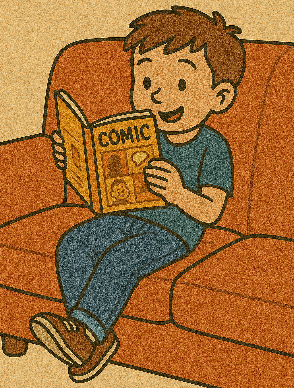Çocuk Kitap okuyor