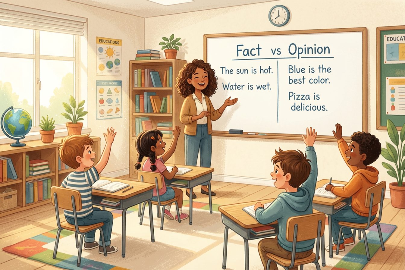 Fact ve opinion sınıf anlatımı